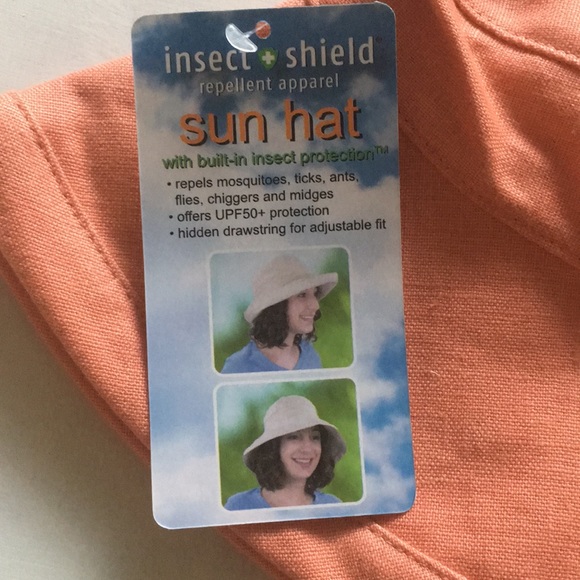 Insect shield women’s sun hat NWT coral peach - Picture 3 of 7